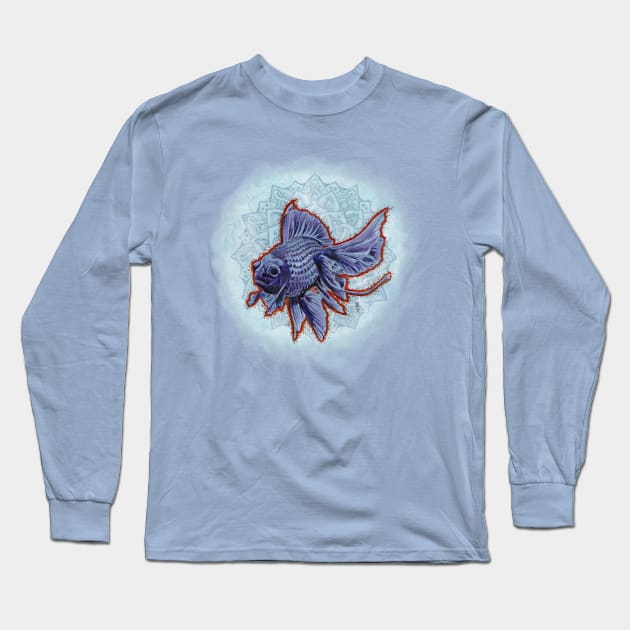 Blue Moore T-shirt Long Sleeve T-Shirt by Michael Gardner